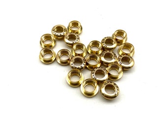 Custom Text Logo Brass Screw Grommet Eyelets Personalised Branded Eyelet Leather Craft Hardware 10mm