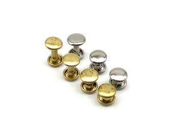 Leather Snap Buttons Brass Rapid Rivets Hammer Drive Leather Rivets