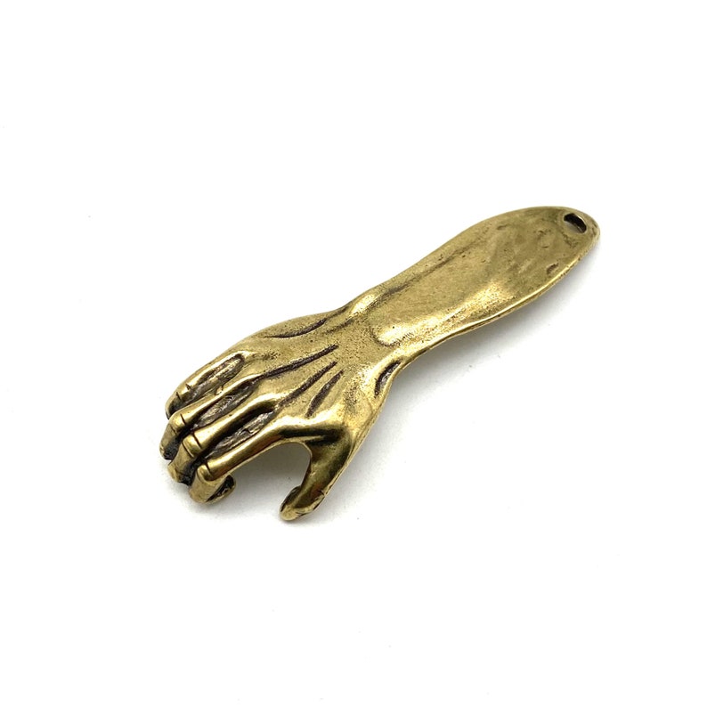 Men's Gifts Brass Hand Design Beer Bottle Opener Keychain Deoration image 2