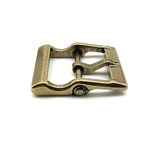 Japan Detachable Design Buckle Retro Finish Brass Belt Fastener 40mm image 1