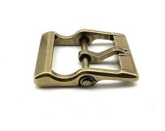 Japan Detachable Design Buckle Retro Finish Brass Belt Fastener 40mm