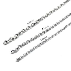 Stainless Anchor Link Cross Chain 3.8/4.5/5.8mm