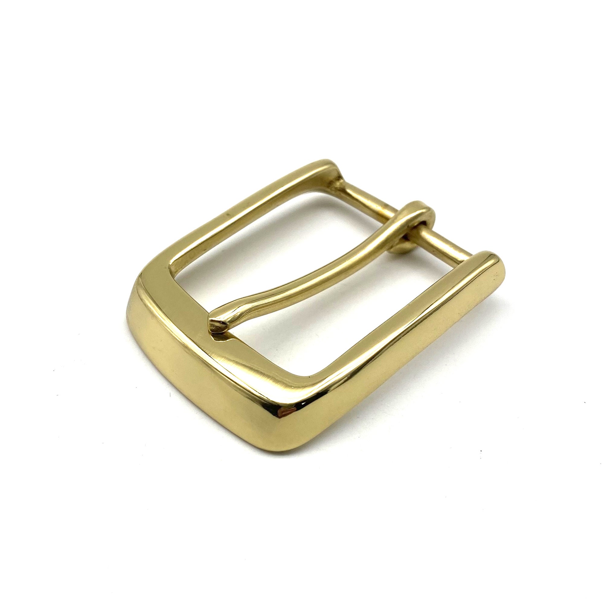 Heavy duty gold solid brass belt buckle – DMleather