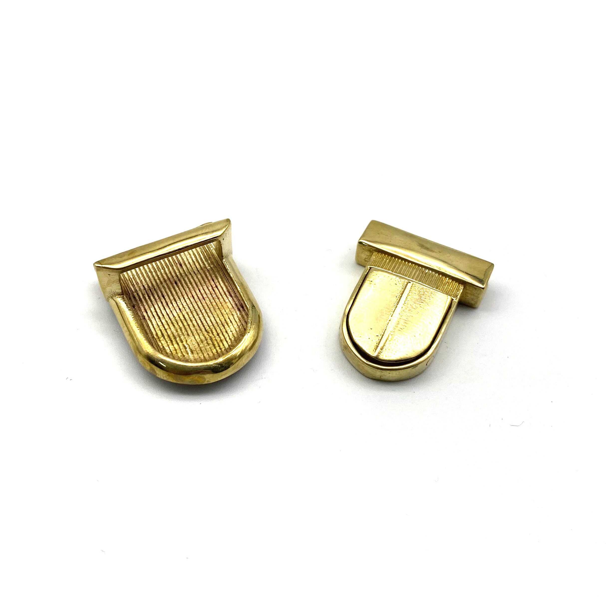 Brass Thumb Tuck Lock Leather Bag Closure Catch Flat Slide Locks ...
