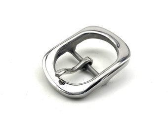 Women Cute Stainless Buckle Shiny Finish Leather Strap Fasten Buckles