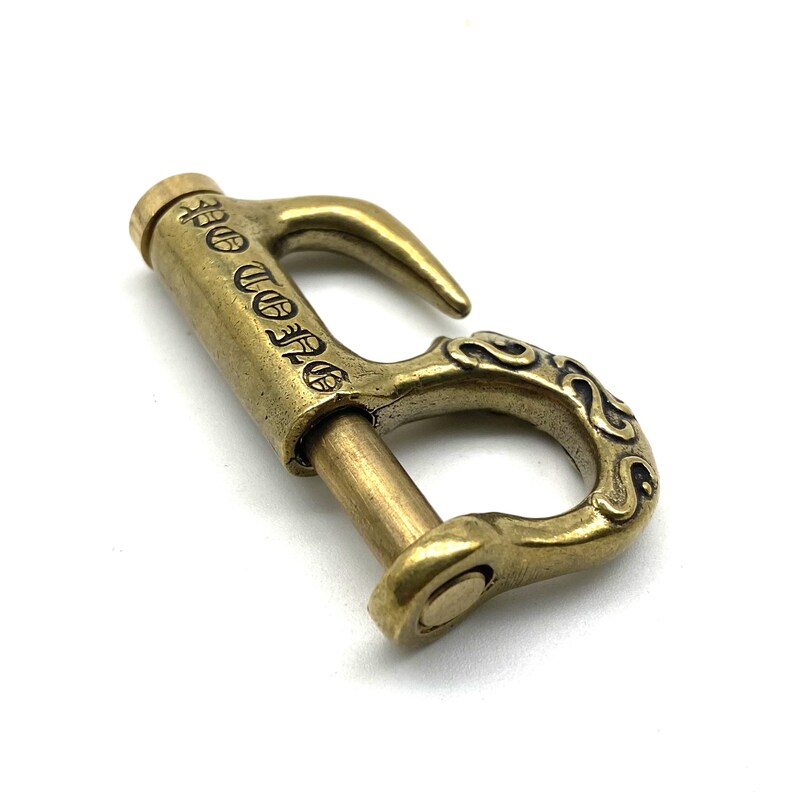 Brass Spring Keychain Hook Jeans Key Holder zdjęcie 7