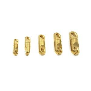 Brass Block Shape Copper Swivel Double Head Hook DIY Chain Necklace Loop Ring