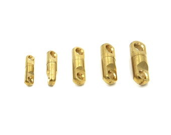 Brass Block Shape Copper Swivel Double Head Hook DIY Chain Necklace Loop Ring