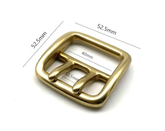 1 1/2 '' Quadrat Schnalle Doppel Pin Messing Schnalle Leder Gürtel Verschluss Schnalle