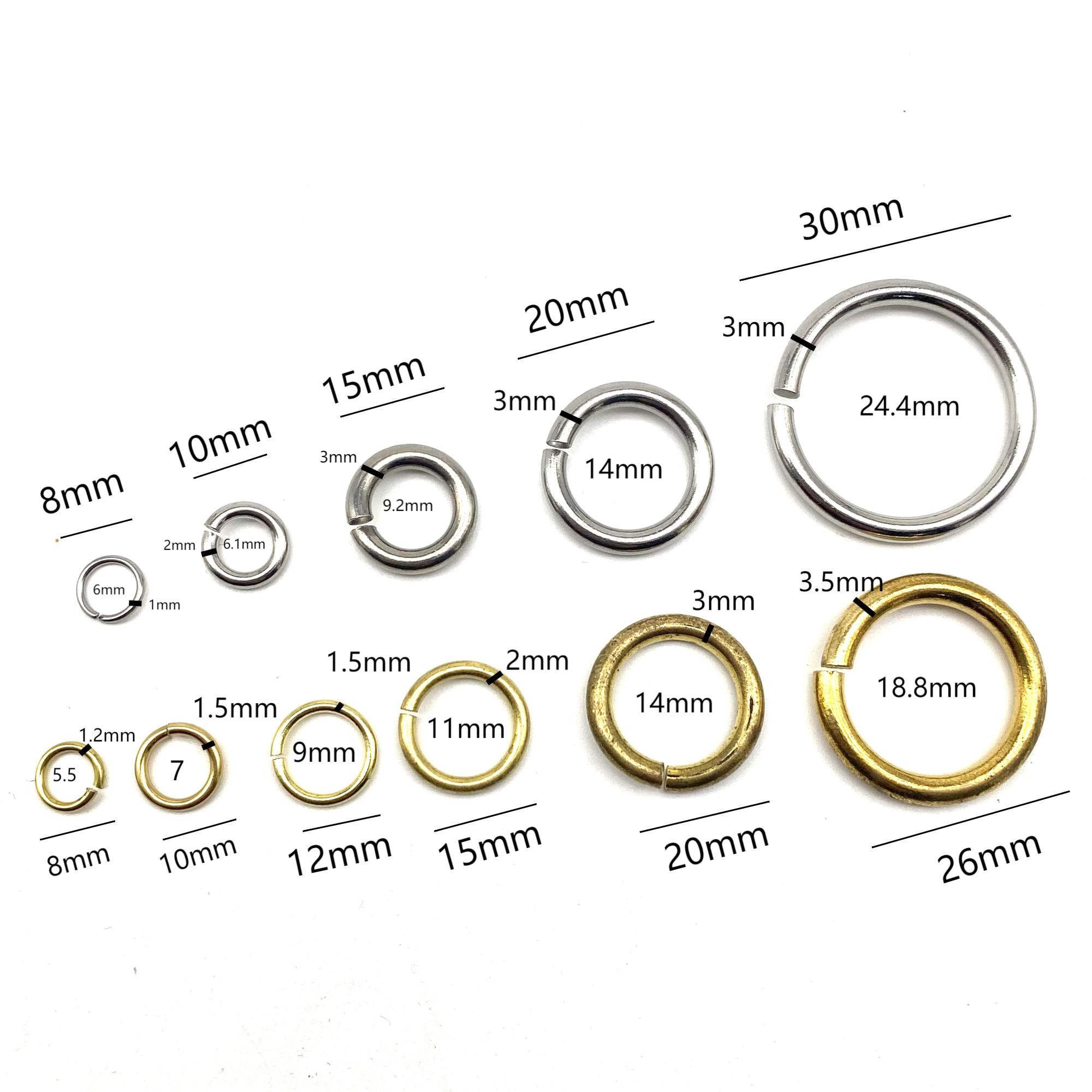Solid Brass Jump Ring O Ring Key Ring Connect Keychain Jewelry Rings - Etsy