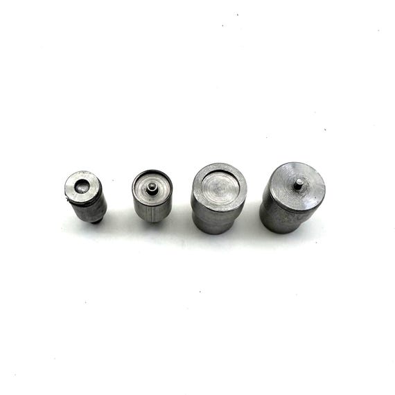 Kit 4 Matrices Acier Inox Pour Boutons-Pression 12/15/21,5 Mm – Compatible 651/633/831