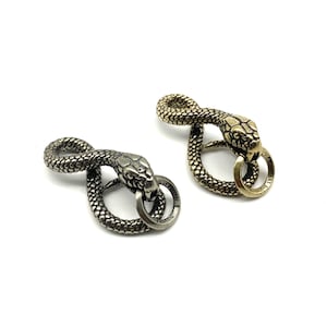 Llavero vintage con forma de serpiente, con cadena para billetera, llavero, regalo para amigos.