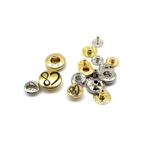 Sales#personalized Brass Snap Button Custom Logo/text Brass Snap ...