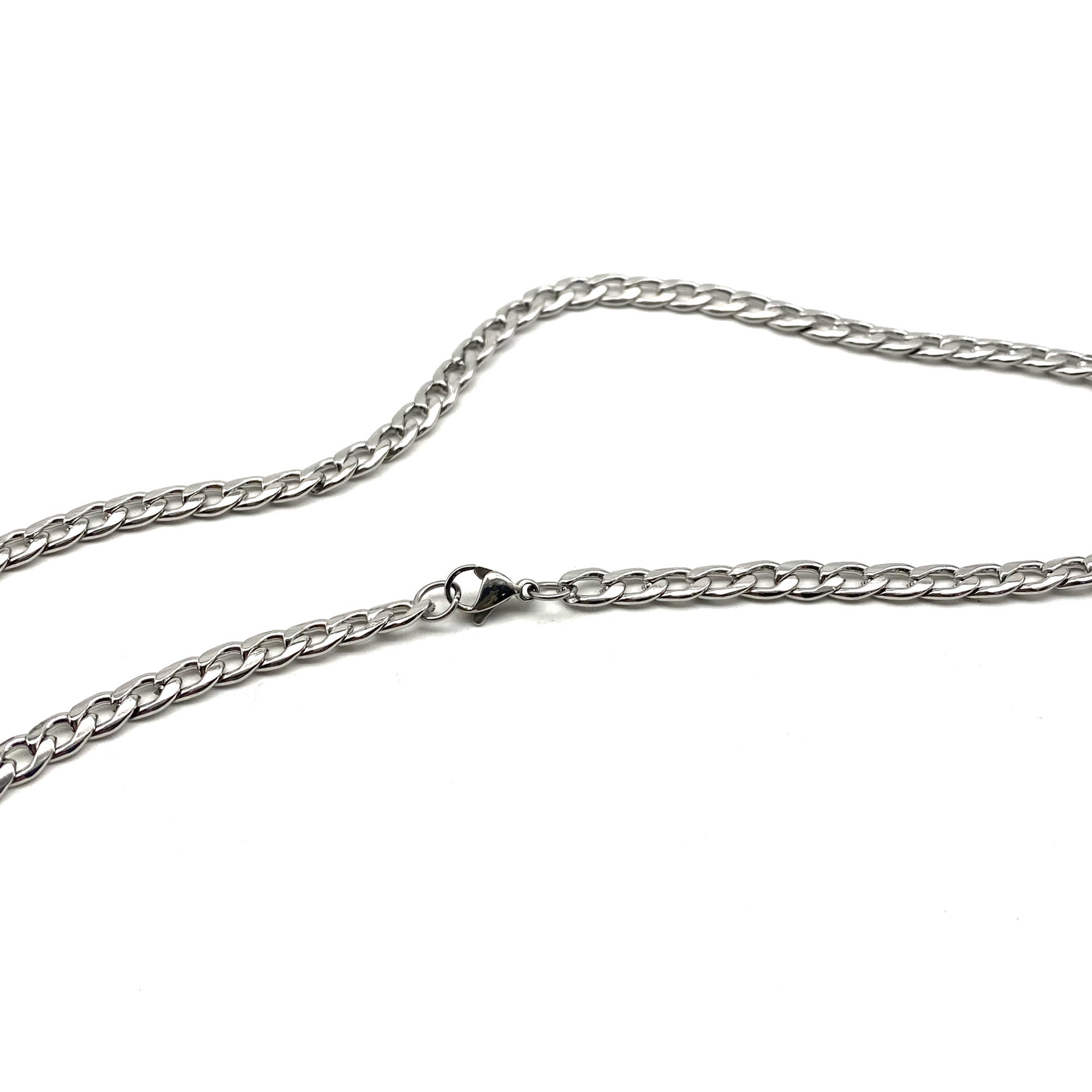 Stainless NK Chain Necklace Curb Chain Anti Allergy Necklace 45/55/65cm ...