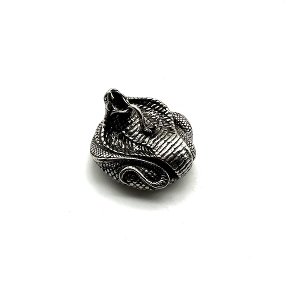 King Cobra Silver Concho Leather Goods Decorative Ornament Bag Embellishment Hardwares
