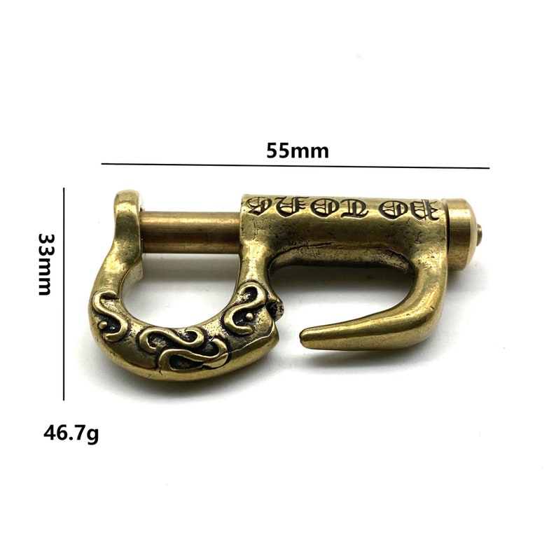 Brass Spring Keychain Hook Jeans Key Holder zdjęcie 2