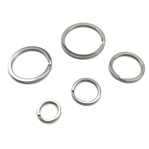Stainless Steel Key Split Ring Keychain Ring Connector Rings 15/20
