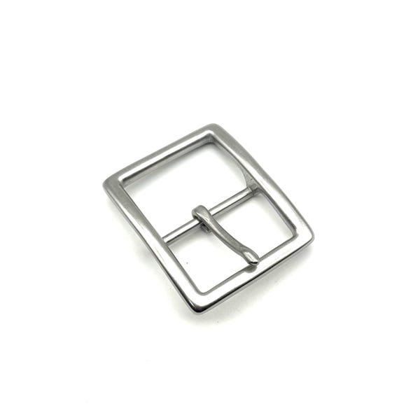 Matte Edelstahl-Gürtelschnalle: Hypoallergen, 45 mm Ledergürtel