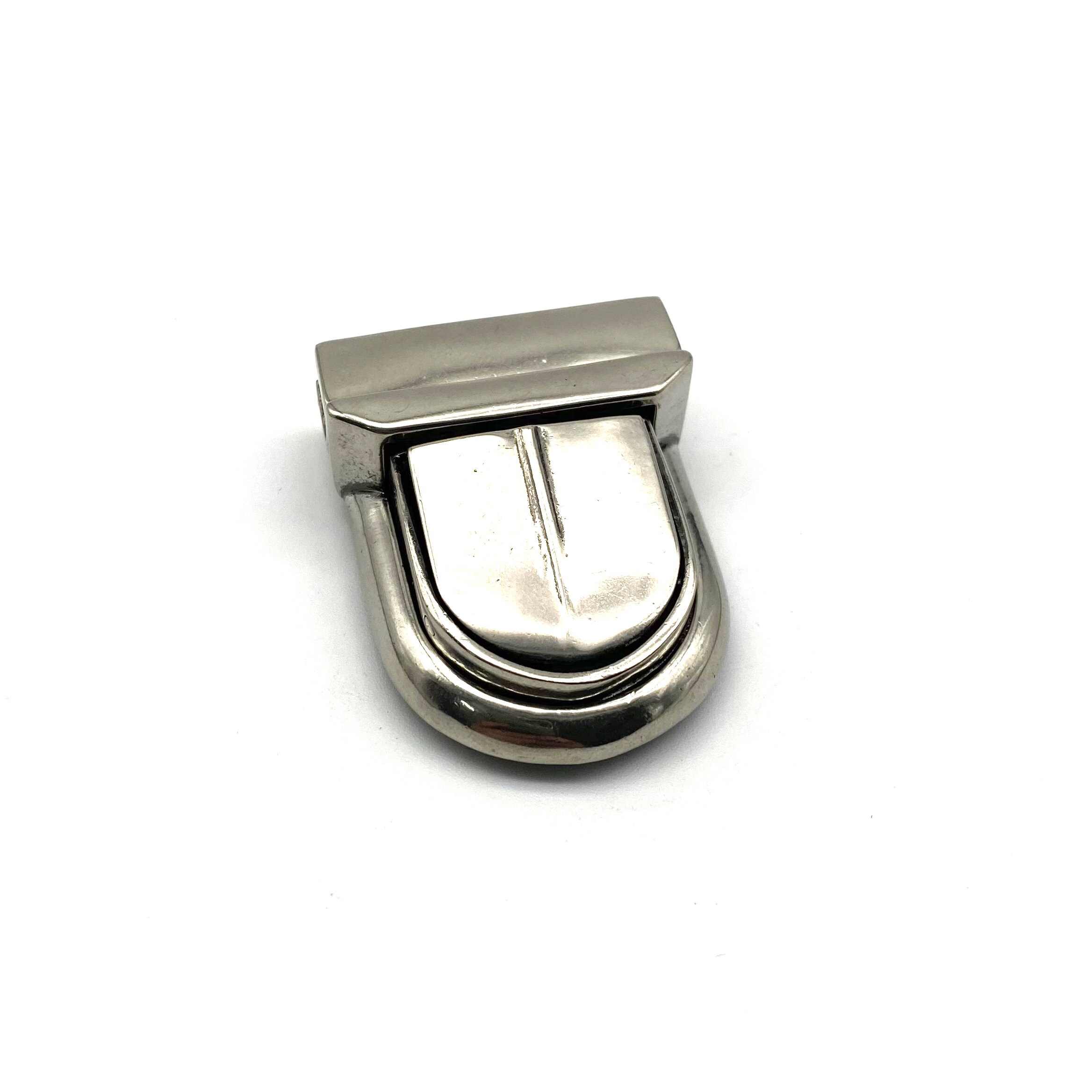 Old Silver Thumb Tuck Lock Leather Bag Closure Catch Flat Slide Locks ...