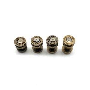 Bottoni a proiettile in pelle con rivetti Chicago a vite perno 4/6/8 mm