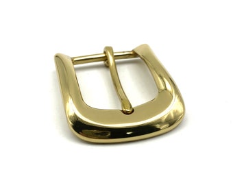 34mm Gold Polished Brass Belt Buckle Leather Craft Hardware Premium Fastener Buckle