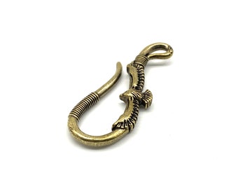 Ventas Brass Eagle Fish Hook Belt Llavero Titular Key Manager