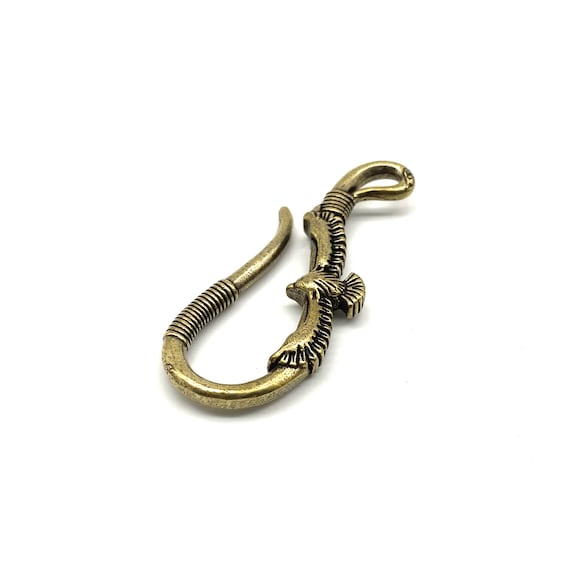 CALEE CONCHO KEY RING イーグル　真鍮 Brass Eagle Fish Hook Belt Keychain Holder Key Manager - Etsy Canada