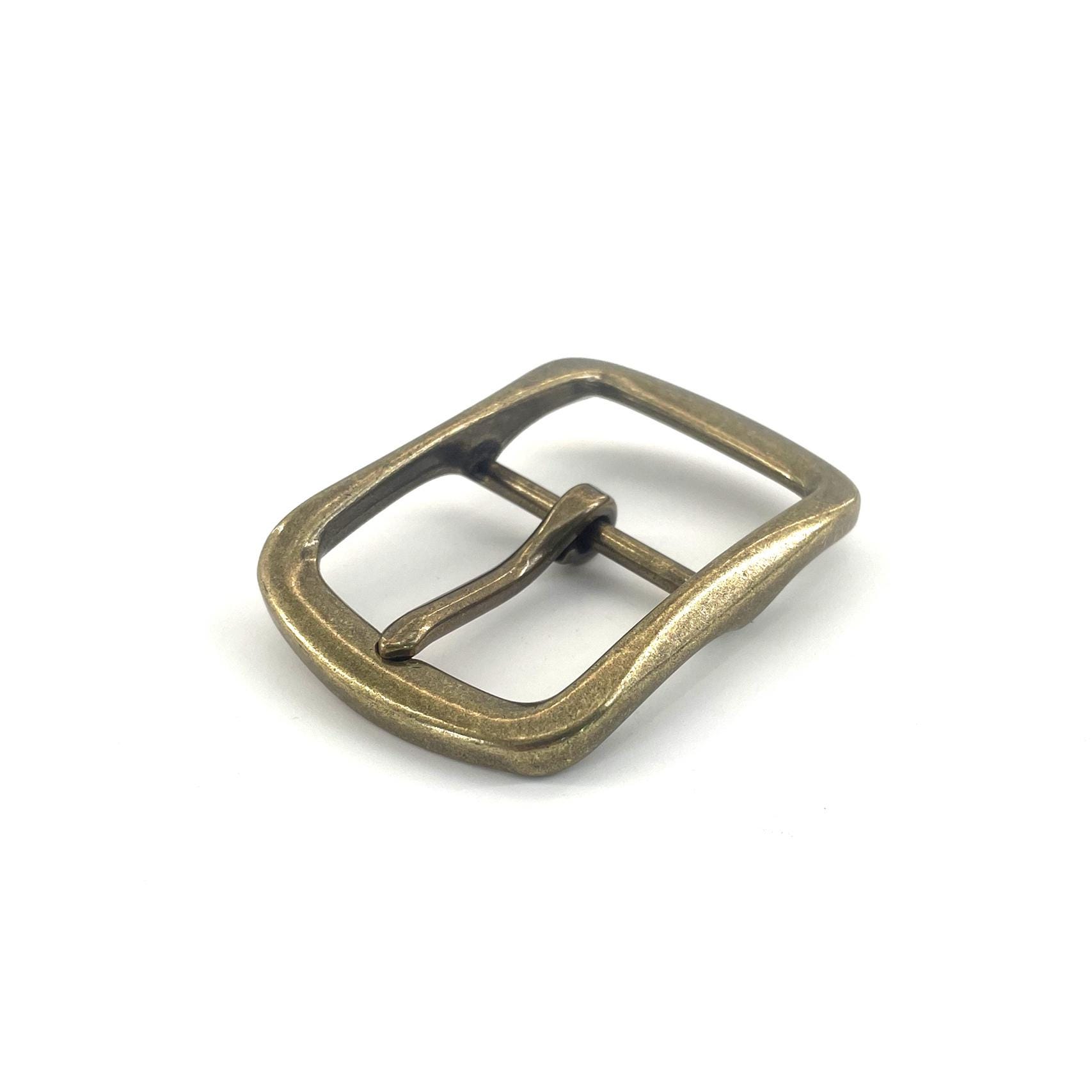 7642 Classic Full Grain Leather, Antique Gold Brass Oval Buckle, Vintage SOLID Leather Belt With Antique Buckle. Western Cowboy Style  main image 2