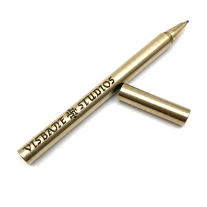 Bolígrafo de latón con texto o logotipo personalizado, regalo personalizado para amistad, regalo de cumpleaños, regalos de Navidad