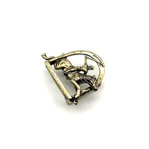 Brass Cavalry Design Casted Belt Buckle Vintage Finish 36mm