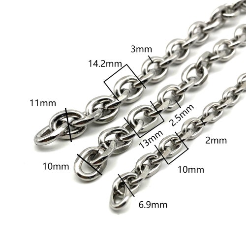 Solid Brass Anchor Link Chain Leather Wallet Chain Cross Cable