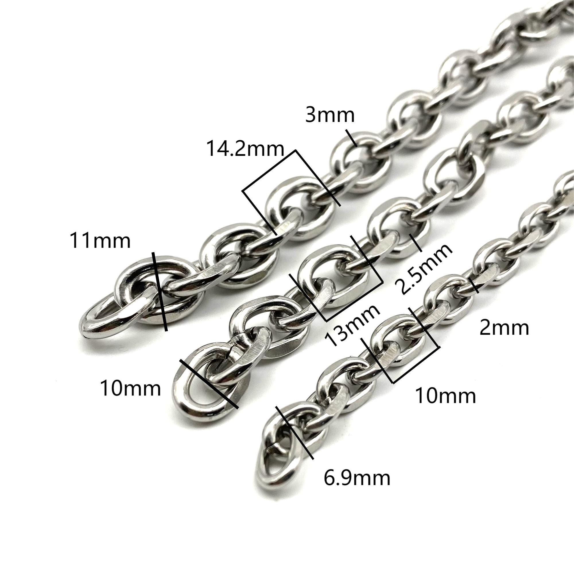 Stainless Anchor Link Chain Cross O Shape Chain - Etsy