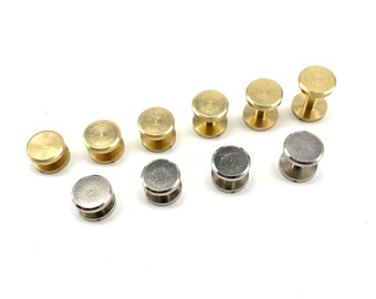 12mm Screw Post Brass Chicago Rivets Leather Fasten Studs Large Screw Buttons