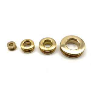 Brass Screw Grommet Eyelet Ring 10/16/20/28mm Leather Bag Round Loop zdjęcie 1
