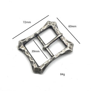 Vintage S925 Silver Buckle Handmade Sterling Buckle For Leather Belts