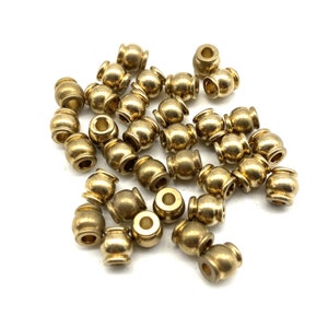 Cuentas espaciadoras de latón para cordón de paracord, cuentas para joyería, cuentas para pulseras DIY