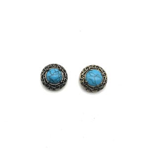 Boho Concho with Turquoise For Leather Goods Decoration
