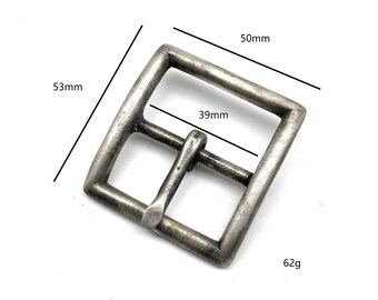 ハンドメイド 925 スターリング シルバー バックル 39 mm レザー