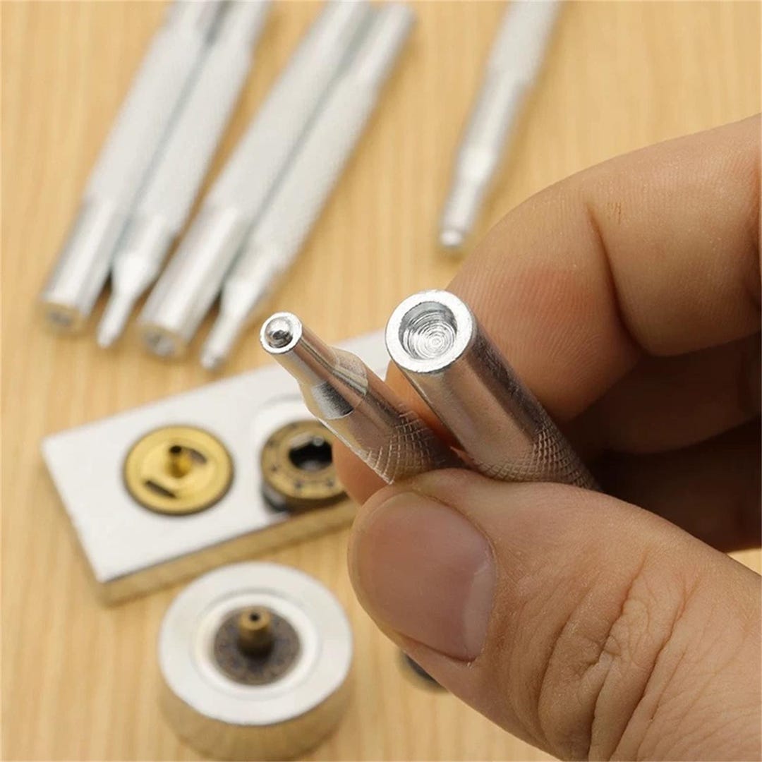 Fasten A Button Snap Button Fasten Setting Tools Snap Buttons Hardware Hand Die Tool ...