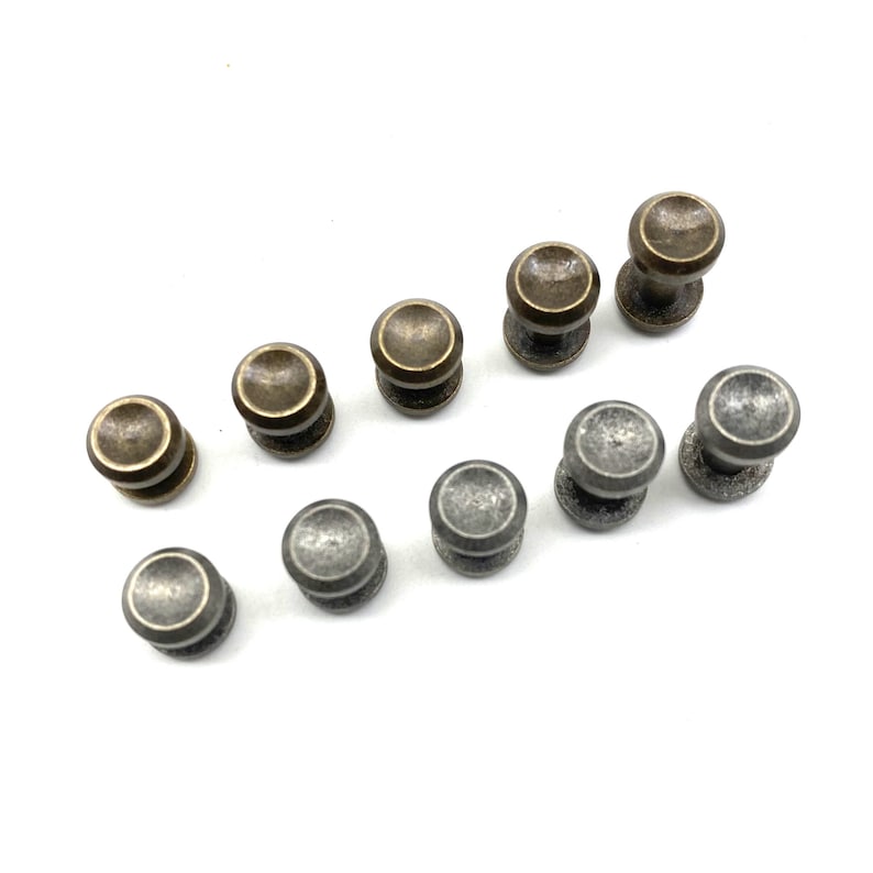 Concave Cap Screw Rivets Bronze/old Silver Chicago Rivets Leather Purse ...