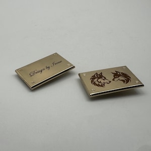 Customized Bag Purse Metal Label Personalized Logo&Text Metal Tag For Leather Bag