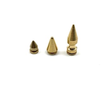 Brass Spikes Rivets Screw Back Conical Studs,Leather Crafting Bullet Post Button 9/13/25mm