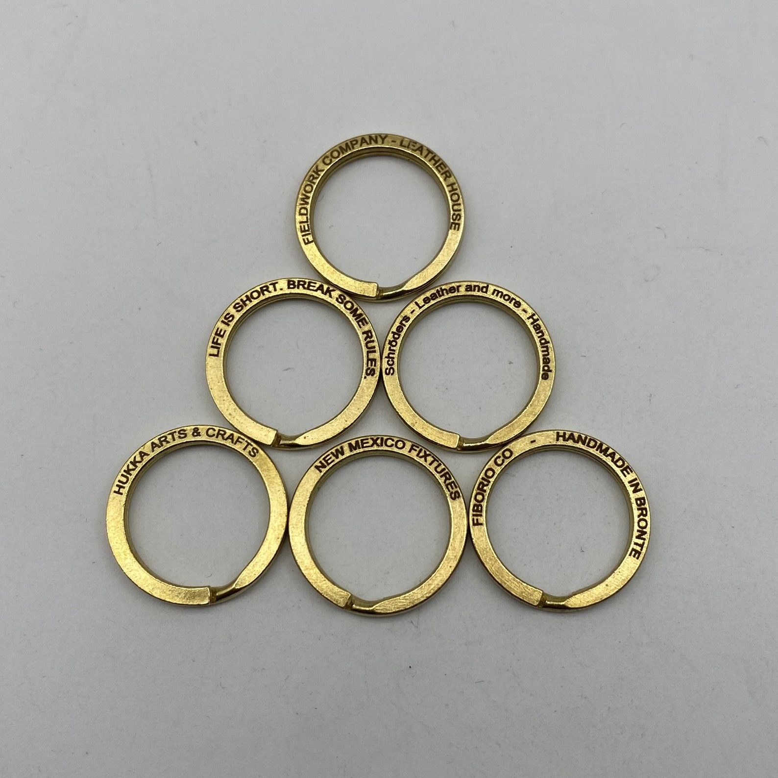 30mm Premium Brass Keyring Customized Engraving Key Ring Personalised ...
