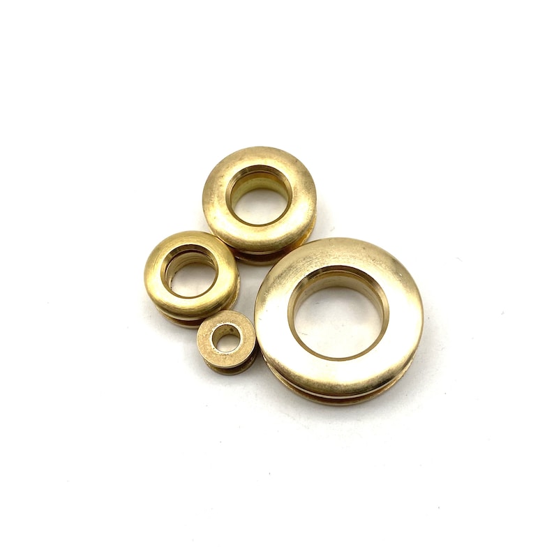 Brass Screw Grommet Eyelet Ring 10/16/20/28mm Leather Bag Round Loop zdjęcie 3