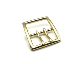50mm Brass Double Prong Buckle,Brass Pin Buckle Large Belt Buckle Leather Hardwares