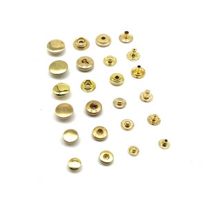 Brass Snap Button Leather Craft Fastener Closure 8/10/12.5/15mm zdjęcie 6