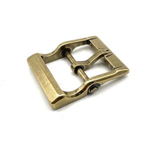 Japan Detachable Design Buckle Retro Finish Brass Belt Fastener 40mm image 4