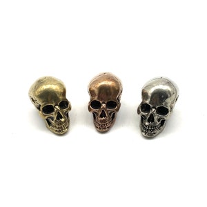 Skull Paracord Beads Copper Lanyard Pendants 29*19*16.6mm #Sales