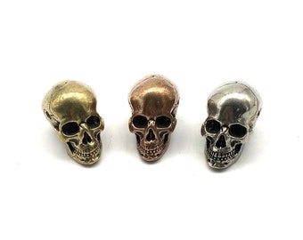 Skull Paracord Beads Copper Lanyard Pendants 29*19*16.6mm #Sales