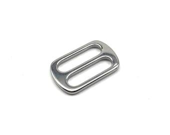Leather Bag Strap Adjuster Hardwares Stainless Steel Slider Loop Ring 26mm
